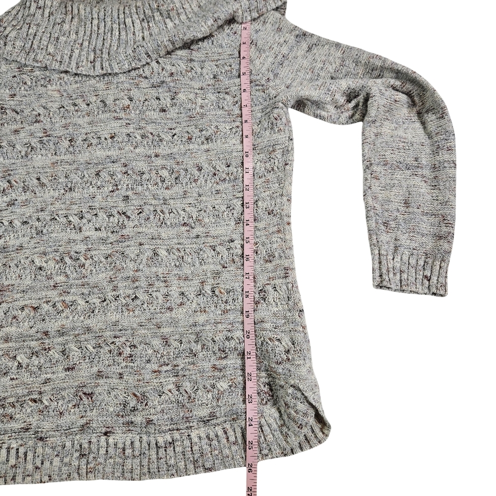 Db Established 1962 Textured Mulitcolor Flek Cowl Neck Sweater, Grey, Medium - Picture 9 of 10